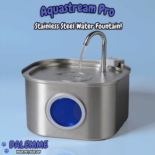 Aquastream Pro™ | Silent, Stainless Steel Pet Fountain